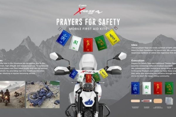 Hero MotoCorp prayer flags first-aid campaign transforms spiritual symbols into lifesaving kits for Himalayan riders.