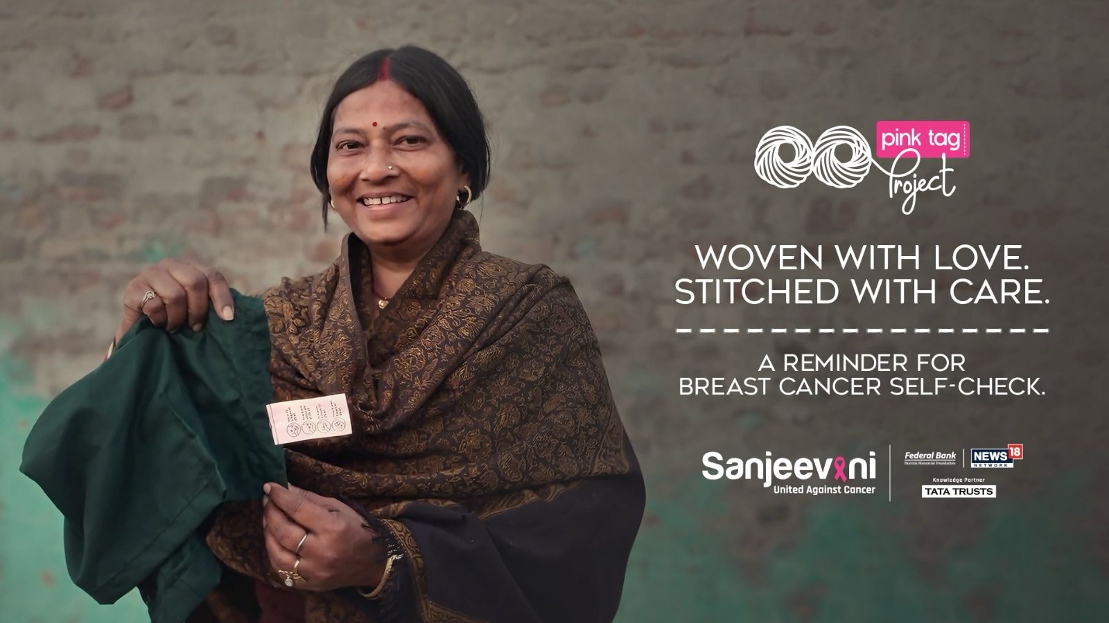 Sanjeevani Pink Tag Project campaign encourages early breast cancer detection through daily clothing reminders.